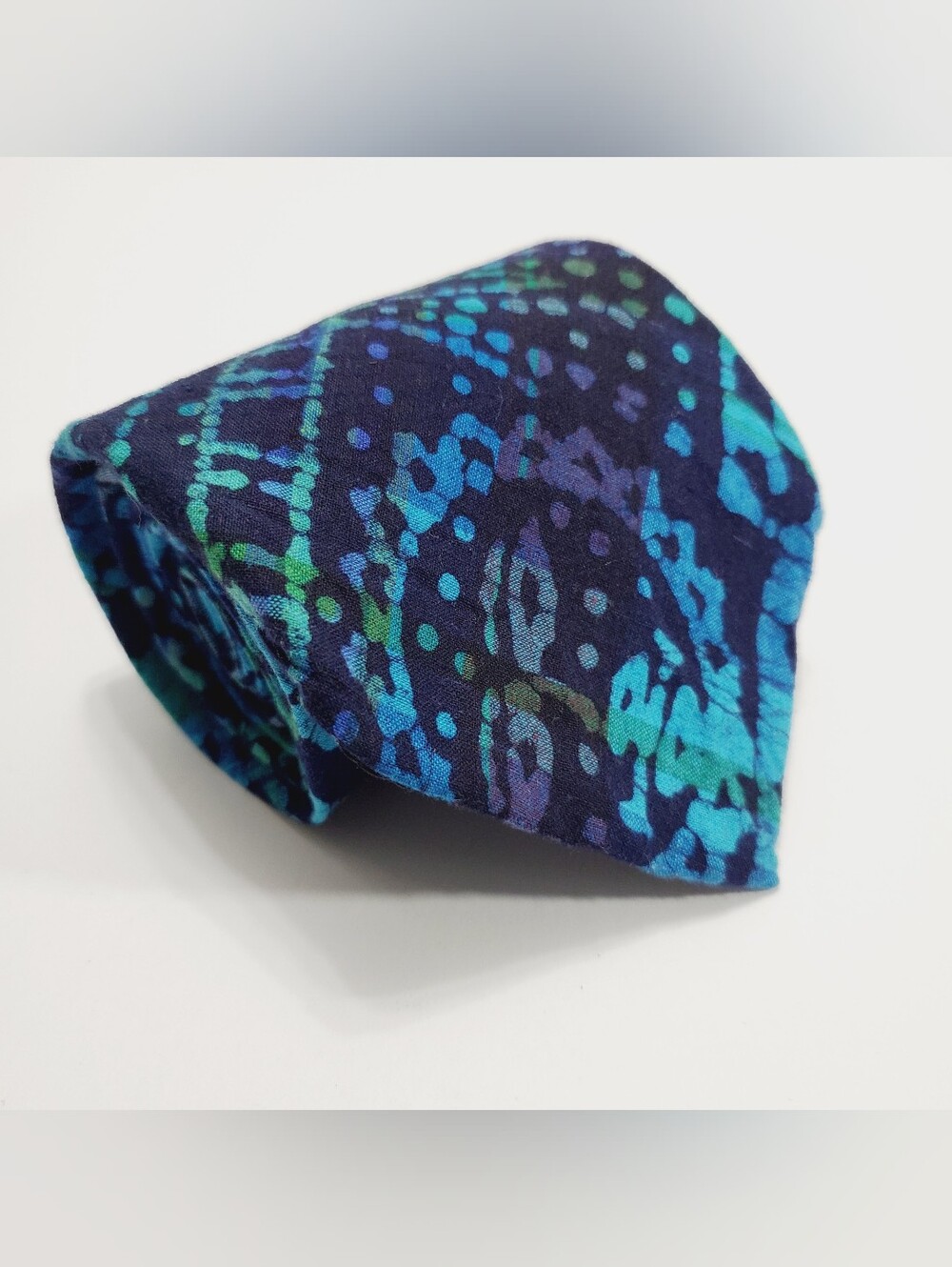 Clubfellow Men's Cotton Neck Tie Blue Abstract Pattern 59x4"